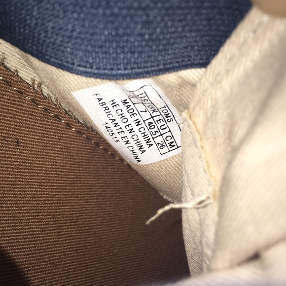 NEW toms blue chambray men's brogues - Picture 8 of 8